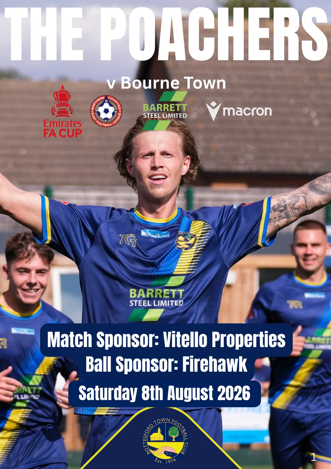 Bottesford Town vs Bourne Town programme cover